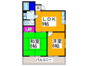 ハイツ北野の物件間取画像